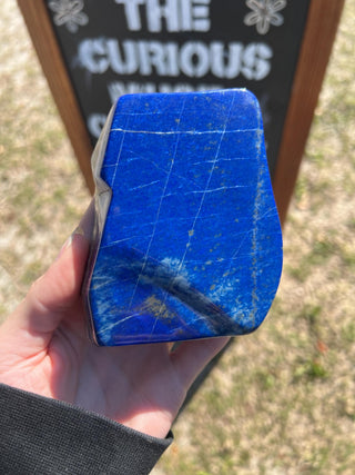 Dark Blue Lapis Lazuli Slab | Sparkly Pyrite Flakes