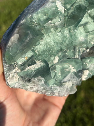 Cubic Green Fluorite Geode | Madagascar