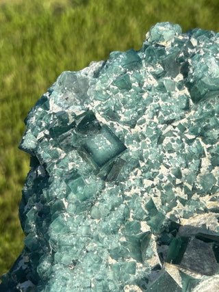Cubic Green Fluorite with Phantoms | Madagascar