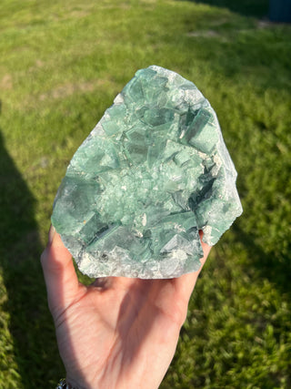 Cubic Green Fluorite Geode | Madagascar