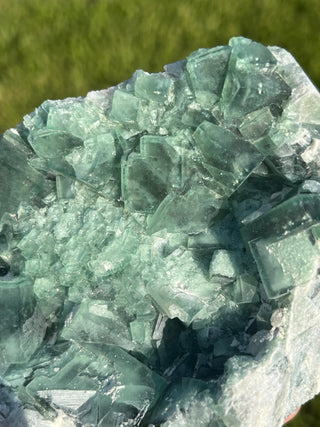 Cubic Green Fluorite Geode | Madagascar