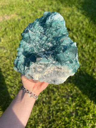 Cubic Green Fluorite with Phantoms | Madagascar