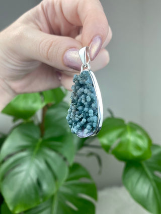 Grape Agate in Sterling Silver Pendant - GA3 from Curious Muse Crystals Tagged with botyroidal, chalcedony, Crystal healing, genuine crystal, grape agate, hide-notify-btn, jewelry, natural mineral, Pendant, purple, raw mineral, reiki crystal, Sterling
