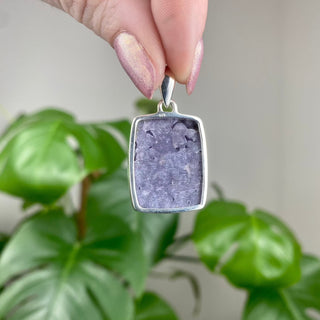 Grape Agate in Sterling Silver Pendant - GA1 from Curious Muse Crystals Tagged with botyroidal, chalcedony, Crystal healing, genuine crystal, grape agate, hide-notify-btn, jewelry, natural mineral, Pendant, purple, raw mineral, reiki crystal, Sterling