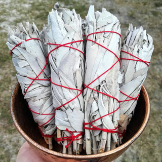 White Sage Bundle | Cleanse & Clear from Curious Muse Crystals Tagged with burnables, Natural incense, Smoke cleansing, white sage stick