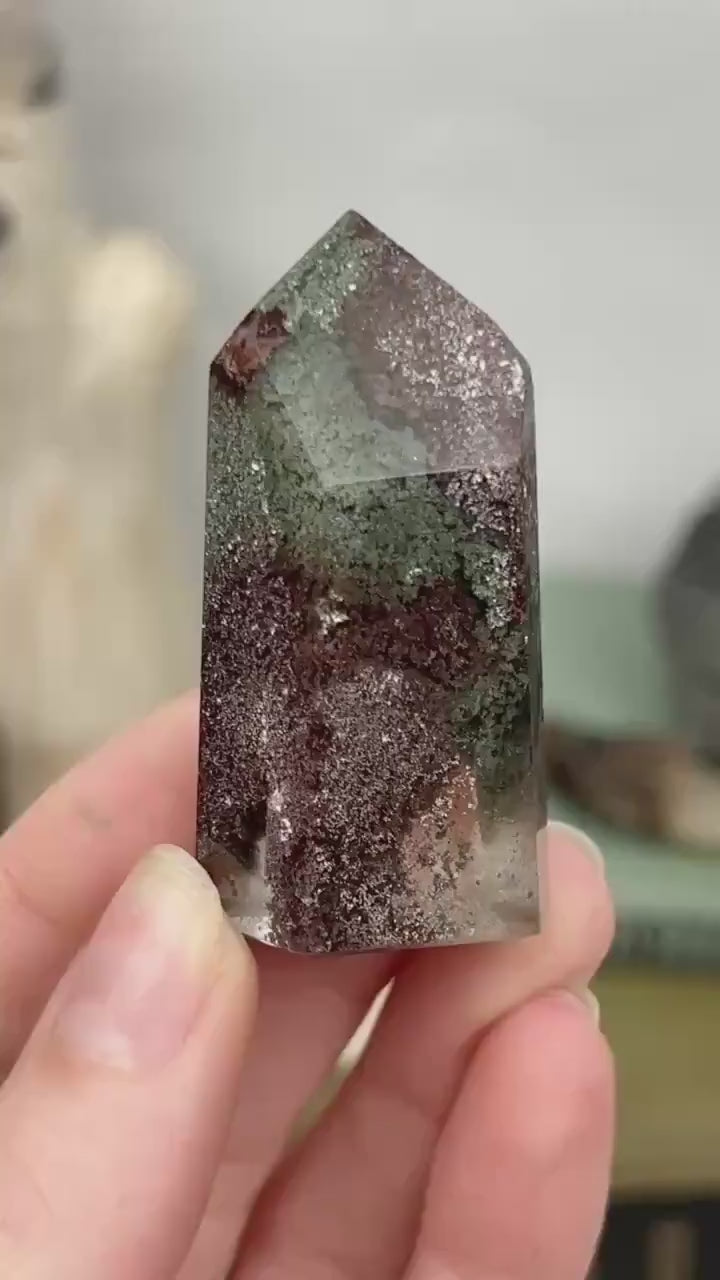 Chlorite and Lithium Phantom Quartz Tower | Brazil