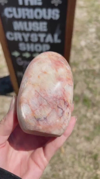 Red Moonstone Flashy Polished Crystal