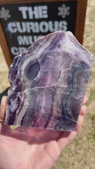 Rainbow Fluorite Crystal Slab from Mexico