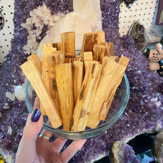 Palo Santo Wood Stick - Holy Wood from Curious Muse Crystals Tagged with burnables, cleansing, herb, holy wood, palo santo, positive energy