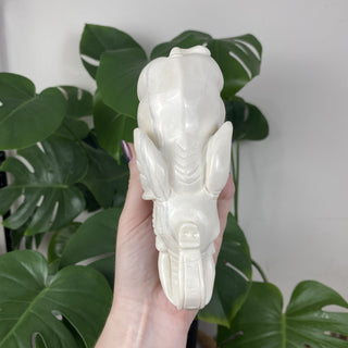 White Jade Elephant from Curious Muse Crystals Tagged with animal carving, carving, elephant, good fortune, hide-notify-btn, jade, purity, sacred space, statue, white, white jade, wisdom