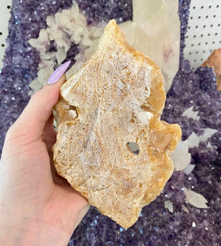 Calcite Stalactite Raw Mineral Structure from Curious Muse Crystals for 65. Tagged with china, crystal energy, hide-notify-btn, orange, raw, reiki healing, stalactite, yellow