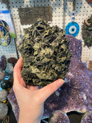 Epidote Raw Cluster from Peru - Abundance & Synchronicity from Curious Muse Crystals Tagged with epidote, green, hide-notify-btn, peru, raw