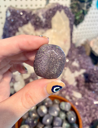 Grape Agate Tumbled Stone - Intuition from Curious Muse Crystals Tagged with Botyroidal amethyst, Crystal healing, genuine crystal, grape agate, grape agate tumble, grape amethyst, intuition, purple, purple chalcedony, reiki work, spiritual awareness, third eye, tumbled stone