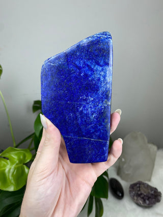 Lapis Lazuli Slab | Sparkly Pyrite Flakes from Curious Muse Crystals Tagged with blue, Crown crystal, freeform, gold, hide-notify-btn, high grade lapis, Intuition guidance, lapis, Lapis lazuli, pyrite flakes, slab, slice, Third eye stone, ultramarine