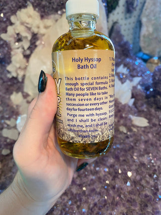 Tessa's Holy Hyssop Oil | Spiritual Cleansing from Curious Muse Crystals Tagged with cleansing water, dreams 7 holy spirit, energy clearing soap, herbal floral water, holy hyssop oil, hyssop bath wash, modern witch tool, protection spell, spiritual bath water, spiritual Cologne, spiritual soap, tessas special blend