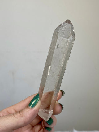 Nirvana Clear Quartz Seed Point | High Altitude Himalayan Crystal from Curious Muse Crystals for 107. Tagged with clear, hand mined crystal, hide-notify-btn, high altitude quartz, High vibration stone, Himalayan Quartz, manifesting Quartz, Nirvana Quartz, quartz, seed point, self healed crystal
