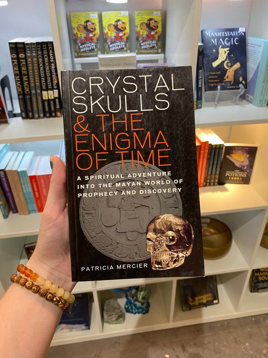 Crystal Skulls & the Enigma of Time from Curious Muse Crystals for 9.99. Tagged with book, book on crystals, crystal ritual, crystal skull manual, crystal skulls, how to use crystals, manifestation book, Mayan crystal skull, meditation book, practical magic book, spell book