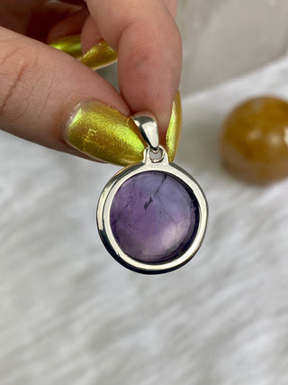 Amethyst in Sterling Silver Pendant from Curious Muse Crystals for 68. Tagged with amethyst, crystal energy, Crystal Jewelry, extra dark amethyst, hide-notify-btn, purple, reiki healing, silver crystal jewel, sterling silver, witchy jewelry