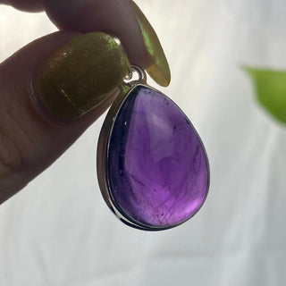 Amethyst in Sterling Silver Pendant from Curious Muse Crystals for 65. Tagged with amethyst, crystal energy, Crystal Jewelry, extra dark amethyst, hide-notify-btn, purple, reiki healing, silver crystal jewel, sterling silver, witchy jewelry