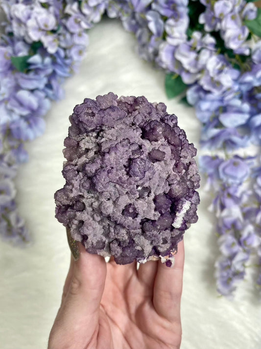 Fluorite with Quartz Epimorphs from Tombstone Arizona from Curious Muse Crystals for 85. Tagged with Arizona, botyroidal, clear brazil quartz, Crystal healing, fluorite, genuine crystal, hide-notify-btn, natural mineral, purple, raw mineral, reiki crystal, USA