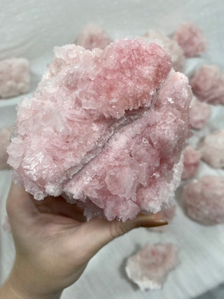 Pink Halite from Owen’s Lake, California from Curious Muse Crystals Tagged with California, halite, hide-notify-btn, Owen's Lake, pink, pink halite, raw mineral, salt, salt crystal, USA