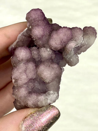 Fluorite with Quartz Epimorphs from Tombstone Arizona from Curious Muse Crystals Tagged with Arizona, botyroidal, clear brazil quartz, Crystal healing, fluorite, genuine crystal, hide-notify-btn, natural mineral, purple, raw mineral, reiki crystal, USA, white
