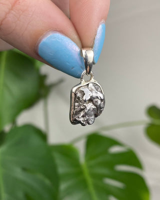 Meteorite in Sterling Silver Pendant - Campo del Cielo from Curious Muse Crystals Tagged with argentina, campo del cielo, hide-notify-btn, meteorite, necklace, Pendant, silver, Sterling, sterling silver
