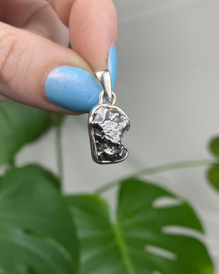 Meteorite in Sterling Silver Pendant - Campo del Cielo from Curious Muse Crystals Tagged with argentina, campo del cielo, hide-notify-btn, meteorite, necklace, Pendant, silver, Sterling, sterling silver