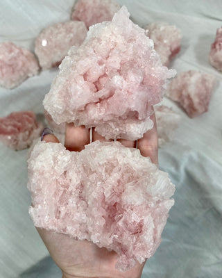 Halite from Owen’s Lake, California - Medium from Curious Muse Crystals for 22. Tagged with California, Crystal healing, genuine crystal, halite, hide-notify-btn, natural mineral, pink, raw mineral, reiki crystal, salt, USA