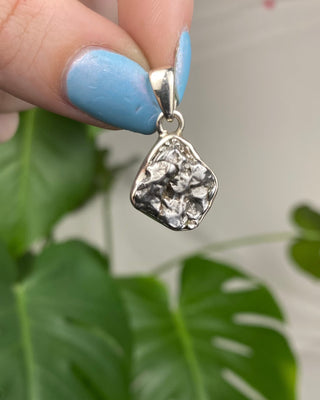 Meteorite in Sterling Silver Pendant - Campo del Cielo from Curious Muse Crystals Tagged with argentina, campo del cielo, hide-notify-btn, meteorite, necklace, Pendant, silver, Sterling, sterling silver