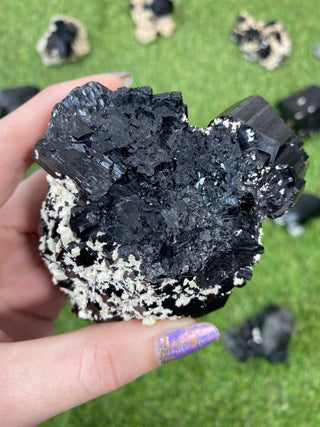 Erongo Black Tourmaline Raw Cluster | High Grade from Curious Muse Crystals Tagged with black, Erongo, fine mineral, hide-notify-btn, Namibia, raw, tourmaline