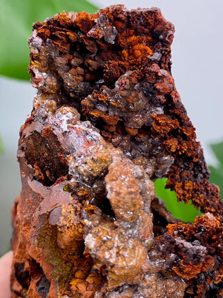 Calcite over Goethite and Limonite | Santa Eulalia, Mexico | G1 from Curious Muse Crystals Tagged with black, brown, calcite, crystal energy, goethite, hide-notify-btn, limonite, mexico, red, reiki healing, santa eulalia, yellow