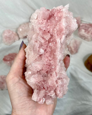 Halite from Owen’s Lake, California from Curious Muse Crystals Tagged with California, Crystal healing, genuine crystal, halite, hide-notify-btn, natural mineral, pink, raw mineral, reiki crystal, salt, USA