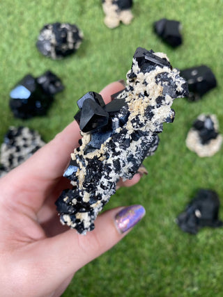 Erongo Black Tourmaline Raw Cluster - High Grade from Curious Muse Crystals Tagged with black, Erongo, fine mineral, hide-notify-btn, Namibia, raw, tourmaline