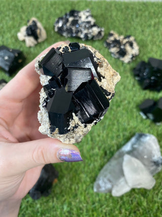 Erongo Black Tourmaline Raw Cluster | High Grade from Curious Muse Crystals for 65. Tagged with black, Erongo, fine mineral, hide-notify-btn, Namibia, raw, tourmaline