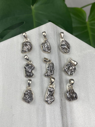 Meteorite in Sterling Silver Pendant | Campo del Cielo from Curious Muse Crystals Tagged with argentina, campo del cielo, hide-notify-btn, meteorite, necklace, Pendant, silver, Sterling, sterling silver
