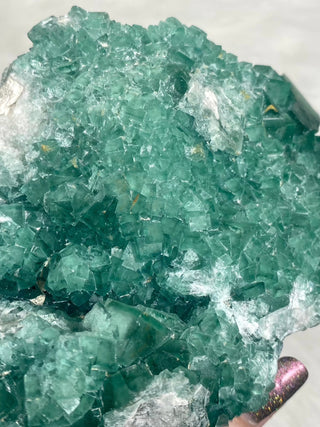 Cubic Green Fluorite with Phantoms from Madagascar from Curious Muse Crystals Tagged with crystal energy, cubic, fluorescence, fluorite, green, hide-notify-btn, madagascar, reiki healing