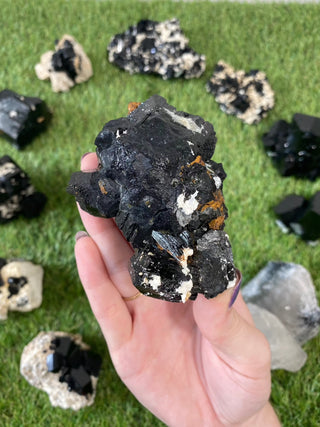 Erongo Black Tourmaline Foitite  Raw Cluster | High Grade from Curious Muse Crystals for 333. Tagged with black, erongo, fine mineral, foitite, hide-notify-btn, namibia, raw, tourmaline