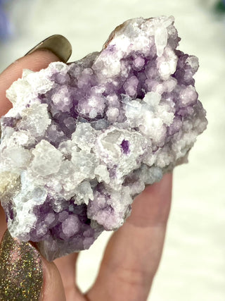 Fluorite with Quartz Epimorphs from Tombstone Arizona from Curious Muse Crystals for 36. Tagged with Arizona, botyroidal, clear brazil quartz, Crystal healing, fluorite, genuine crystal, hide-notify-btn, natural mineral, purple, raw mineral, reiki crystal, USA, white