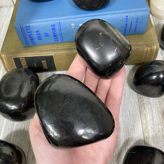 Shungite Polished Freeform from Curious Muse Crystals Tagged with black, crystal healing, detox crystal, emf shield, genuine shungite, protection crystal, purification stone, reiki work, russian shungite, shungite, wifi protection