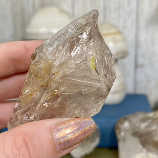 Fenster Quartz from Mexico | Self-Discovery from Curious Muse Crystals for 42. Tagged with clear, elestial, enhydro, fenster quartz, fluid inclusion, hide-notify-btn, mexico, quartz, yellow