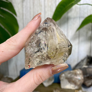 Fenster Quartz from Mexico | Self-Discovery from Curious Muse Crystals for 38. Tagged with clear, elestial, enhydro, fenster quartz, fluid inclusion, hide-notify-btn, mexico, quartz, yellow