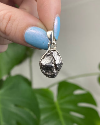 Meteorite in Sterling Silver Pendant | Campo del Cielo from Curious Muse Crystals Tagged with argentina, campo del cielo, hide-notify-btn, meteorite, necklace, Pendant, silver, Sterling, sterling silver