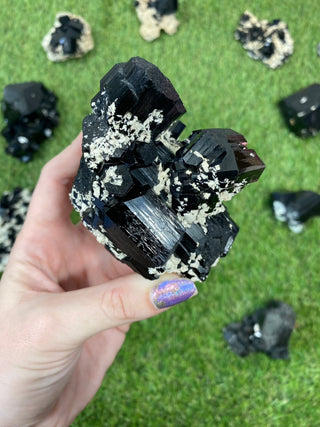 Erongo Black Tourmaline Raw Cluster | High Grade from Curious Muse Crystals Tagged with black, Erongo, fine mineral, hide-notify-btn, Namibia, raw, tourmaline