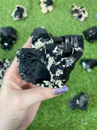 Erongo Black Tourmaline Raw Cluster | High Grade from Curious Muse Crystals Tagged with black, Erongo, fine mineral, hide-notify-btn, Namibia, raw, tourmaline