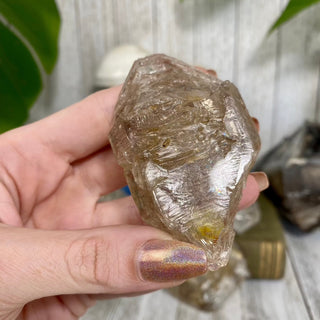 Double Terminated Fenster Quartz from Madagascar - Self-Discovery from Curious Muse Crystals Tagged with clear, crystal energy, Elestial Quartz, enhydro, fenster quartz, fluid inclusion, hide-notify-btn, inclusion quartz, limonite, mexico, quartz, reiki healing, yellow