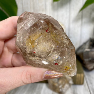 Double Terminated Fenster Quartz from Madagascar - Self-Discovery from Curious Muse Crystals Tagged with clear, crystal energy, Elestial Quartz, enhydro, fenster quartz, fluid inclusion, hide-notify-btn, inclusion quartz, limonite, mexico, quartz, reiki healing, yellow